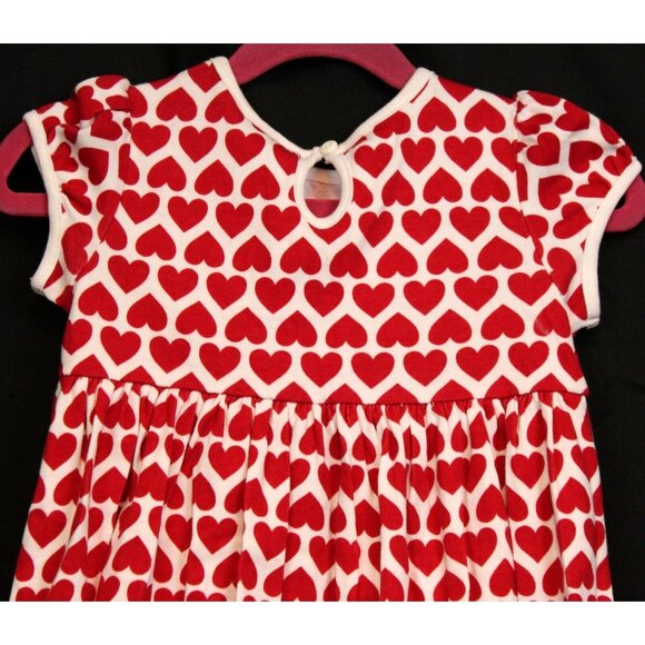2008 Gymboree Valentine's Day Dress sz 18-24 Months NWT Red Heart Short Sleeve - Picture 4 of 5